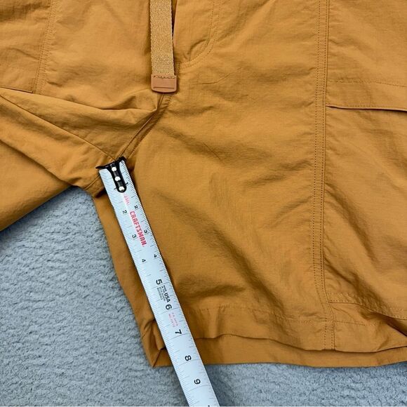Eddie Bauer Rip Stop Tech Shorts Mens Beige Cargo Elastic Waist Hiking Outdoor - Picture 9 of 16